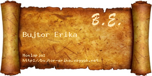 Bujtor Erika névjegykártya